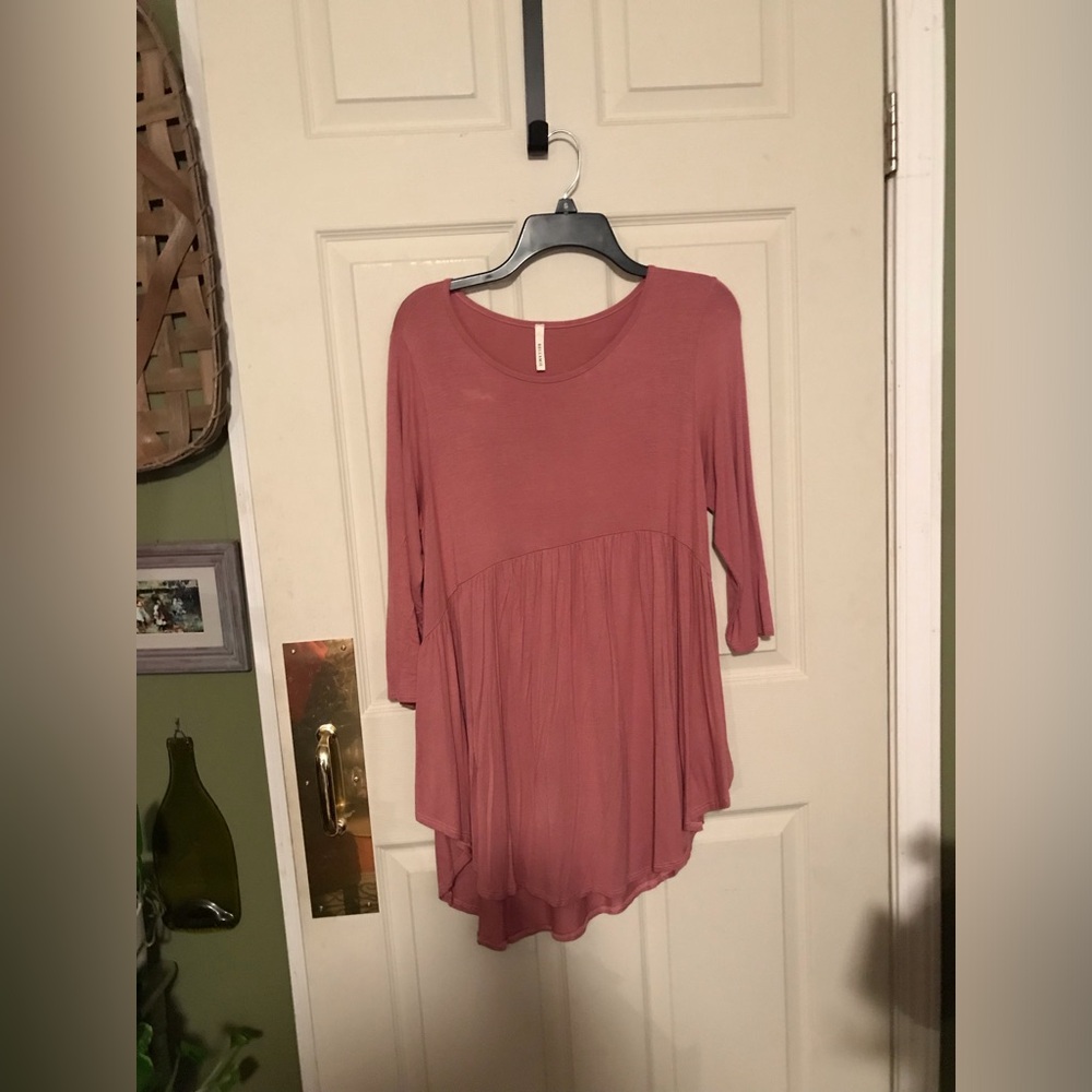 Elegant Mauve Tunic Top